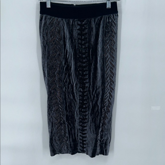 Byron Lars Women’s Beauty Mark crushed velvet pencil skirt Size 4 - Picture 4 of 11